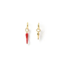 Double Cornicello Single Earring Stack