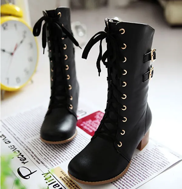 Fashion Metal Buckle Martin Boots AD10257