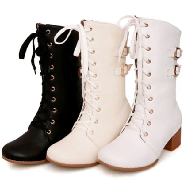 Fashion Metal Buckle Martin Boots AD10257