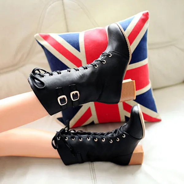 Fashion Metal Buckle Martin Boots AD10257