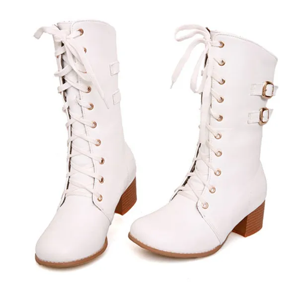 Fashion Metal Buckle Martin Boots AD10257
