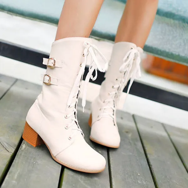 Fashion Metal Buckle Martin Boots AD10257