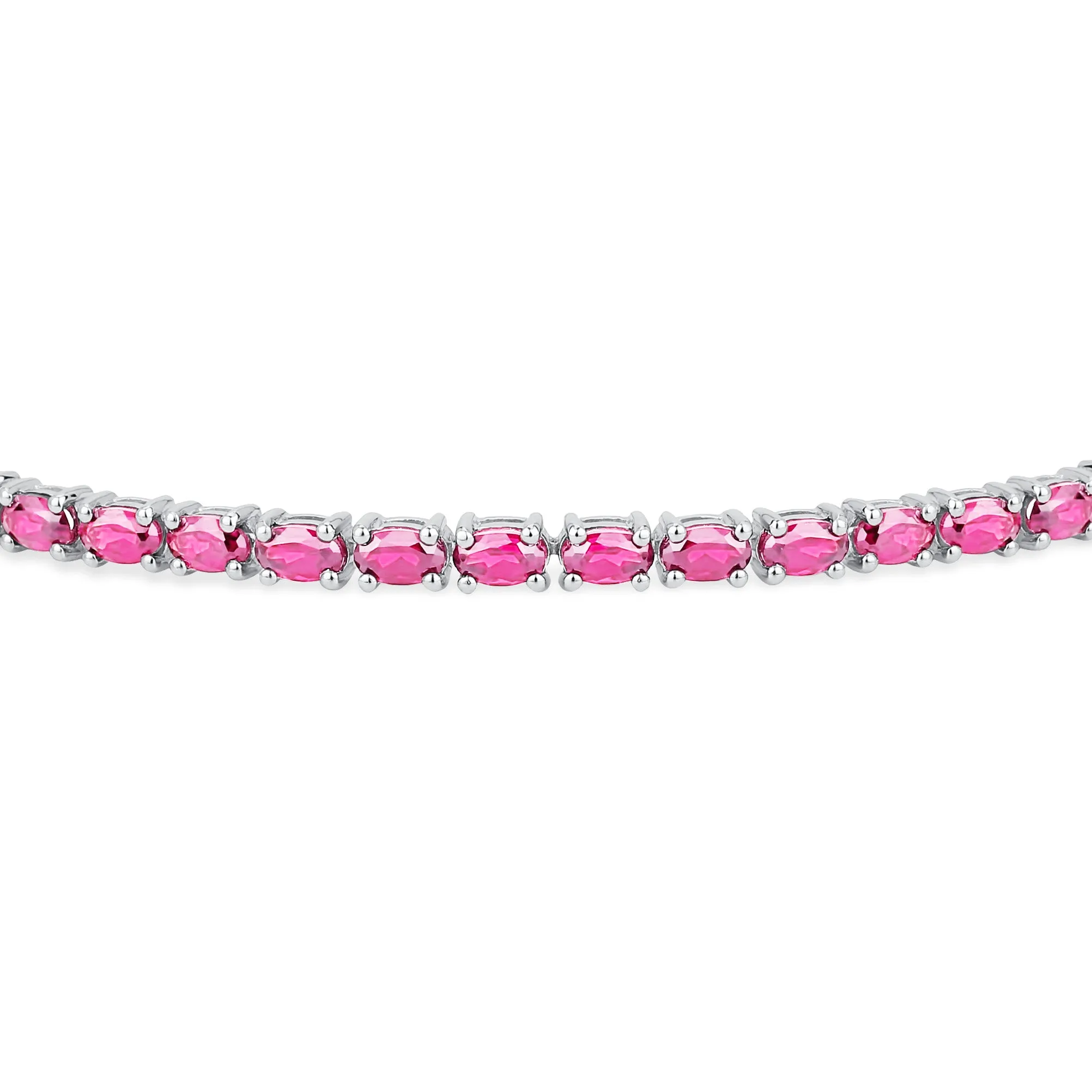 Gemstone Garnet Sapphire Amethyst Opal Tennis Bracelet Sterling Silver 7-7.5"