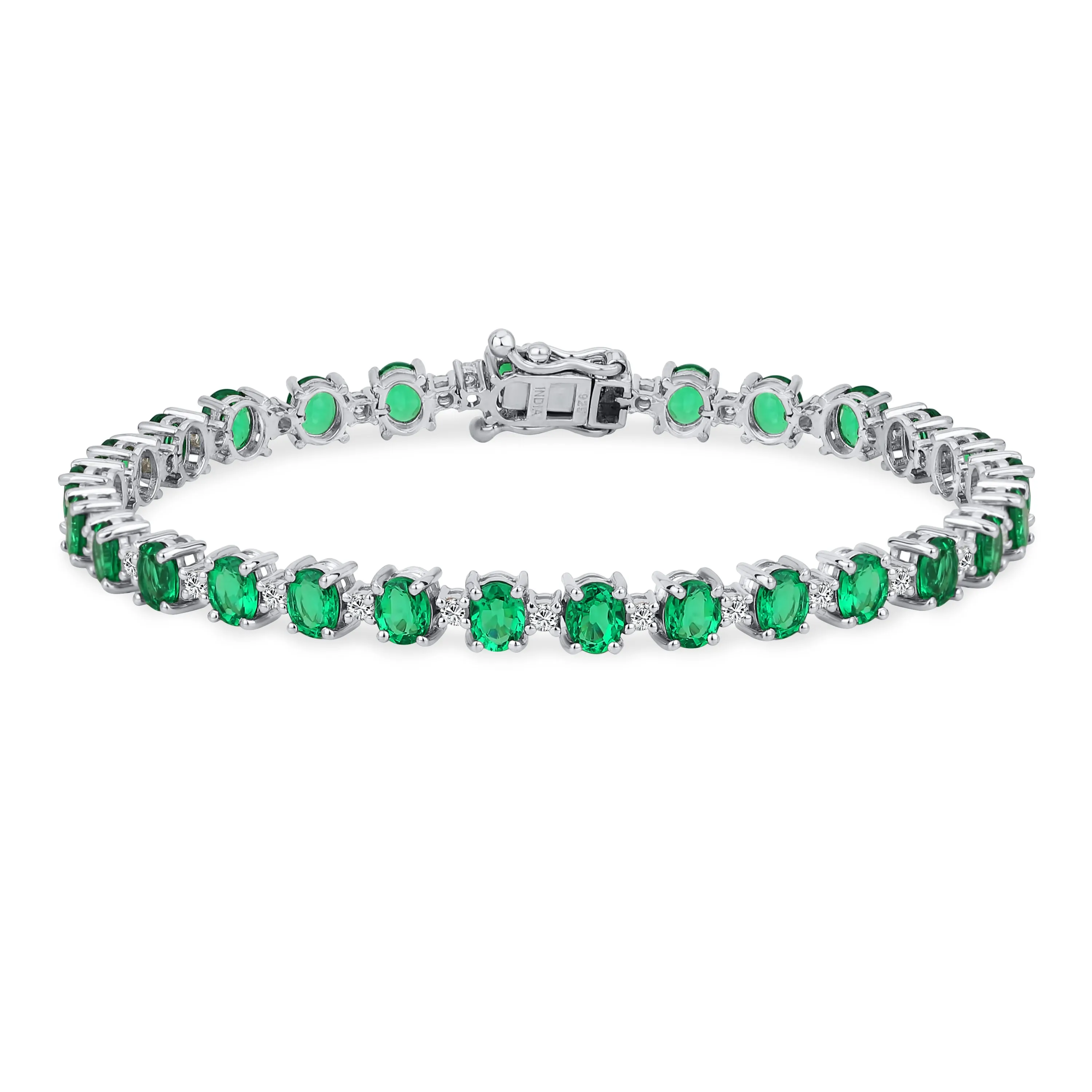 Gemstone Garnet Sapphire Amethyst Opal Tennis Bracelet Sterling Silver 7-7.5"