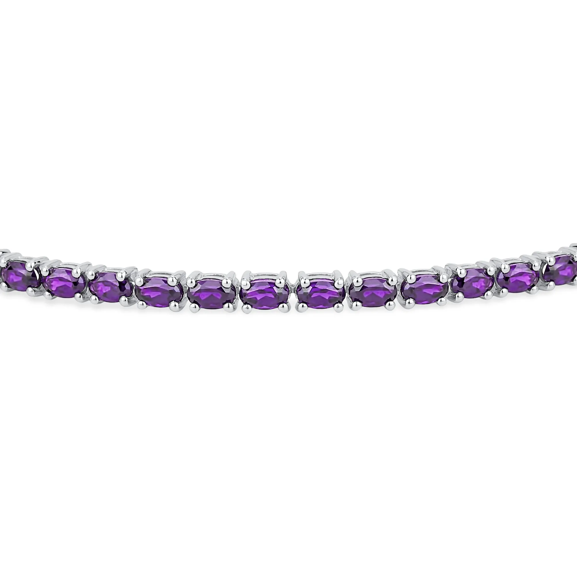 Gemstone Garnet Sapphire Amethyst Opal Tennis Bracelet Sterling Silver 7-7.5"
