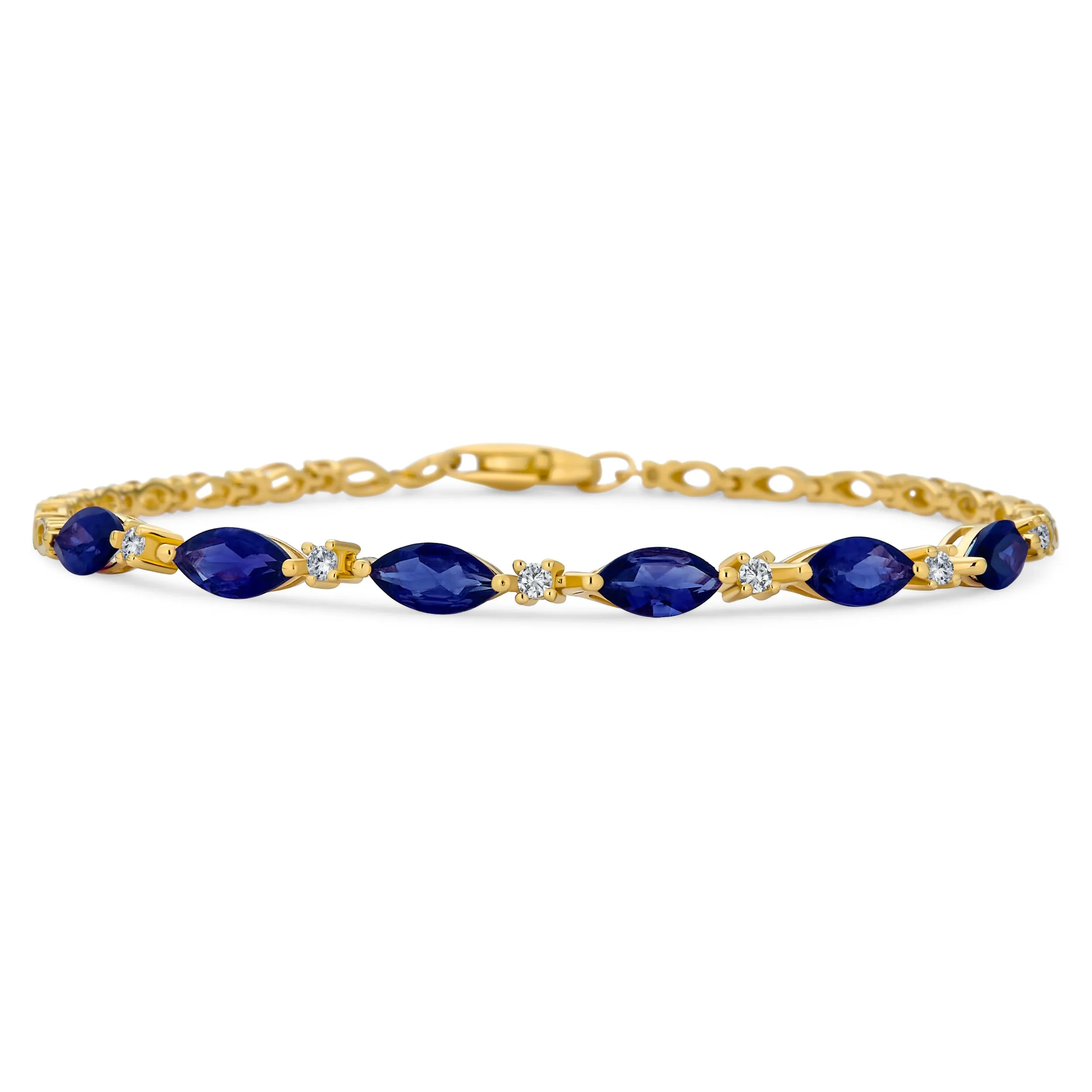 Gemstone Garnet Sapphire Amethyst Opal Tennis Bracelet Sterling Silver 7-7.5"