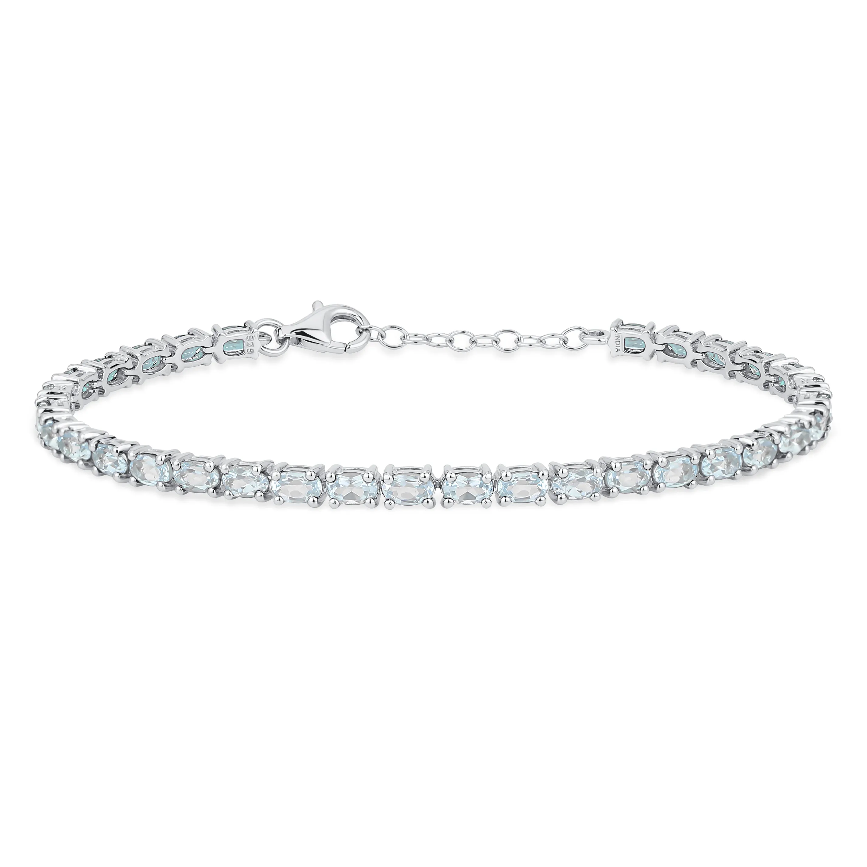 Gemstone Garnet Sapphire Amethyst Opal Tennis Bracelet Sterling Silver 7-7.5"