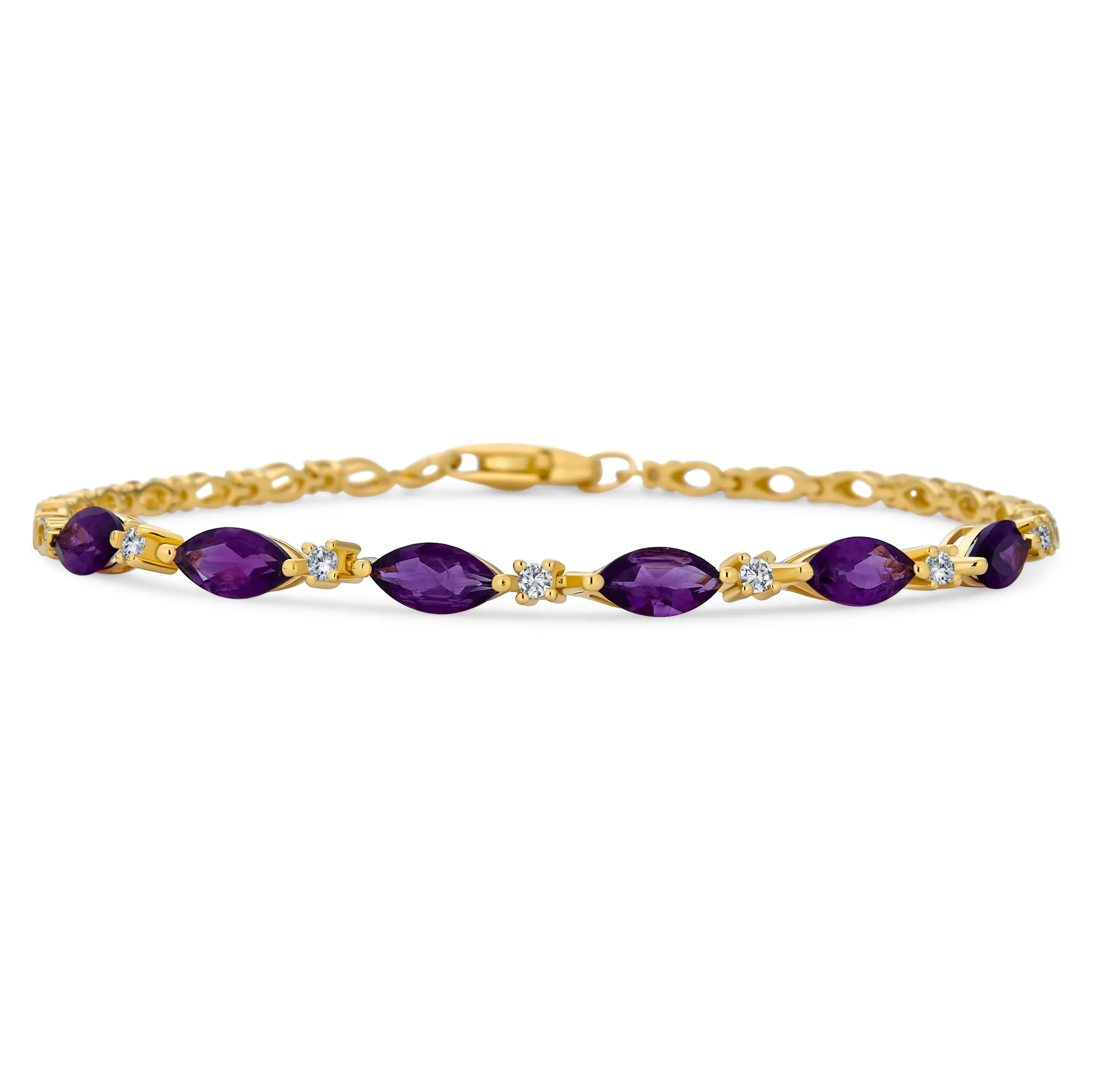 Gemstone Garnet Sapphire Amethyst Opal Tennis Bracelet Sterling Silver 7-7.5"
