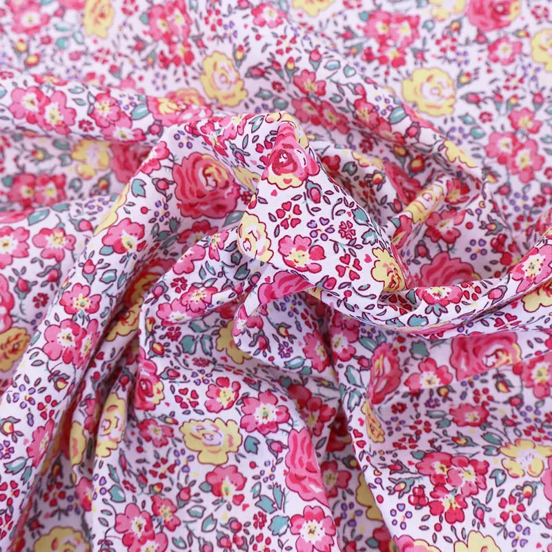 Great Value - Wide Width Floral Cotton - Pink and Yellow - Belinda