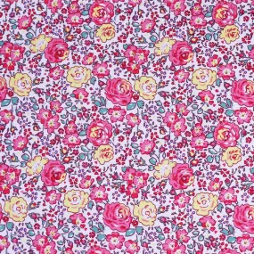 Great Value - Wide Width Floral Cotton - Pink and Yellow - Belinda