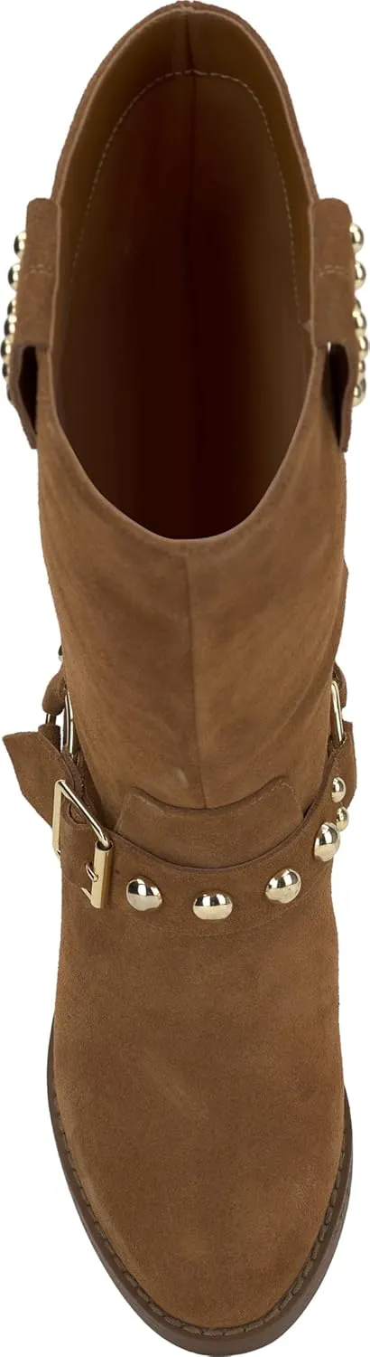 Jessica Simpson Womens Milley Studded Wedge Boots