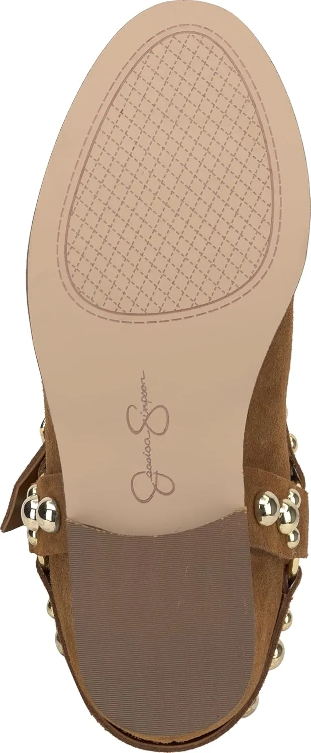 Jessica Simpson Womens Milley Studded Wedge Boots