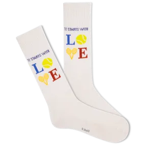 K.Bell Men's Starts With Love Active Crew Sock