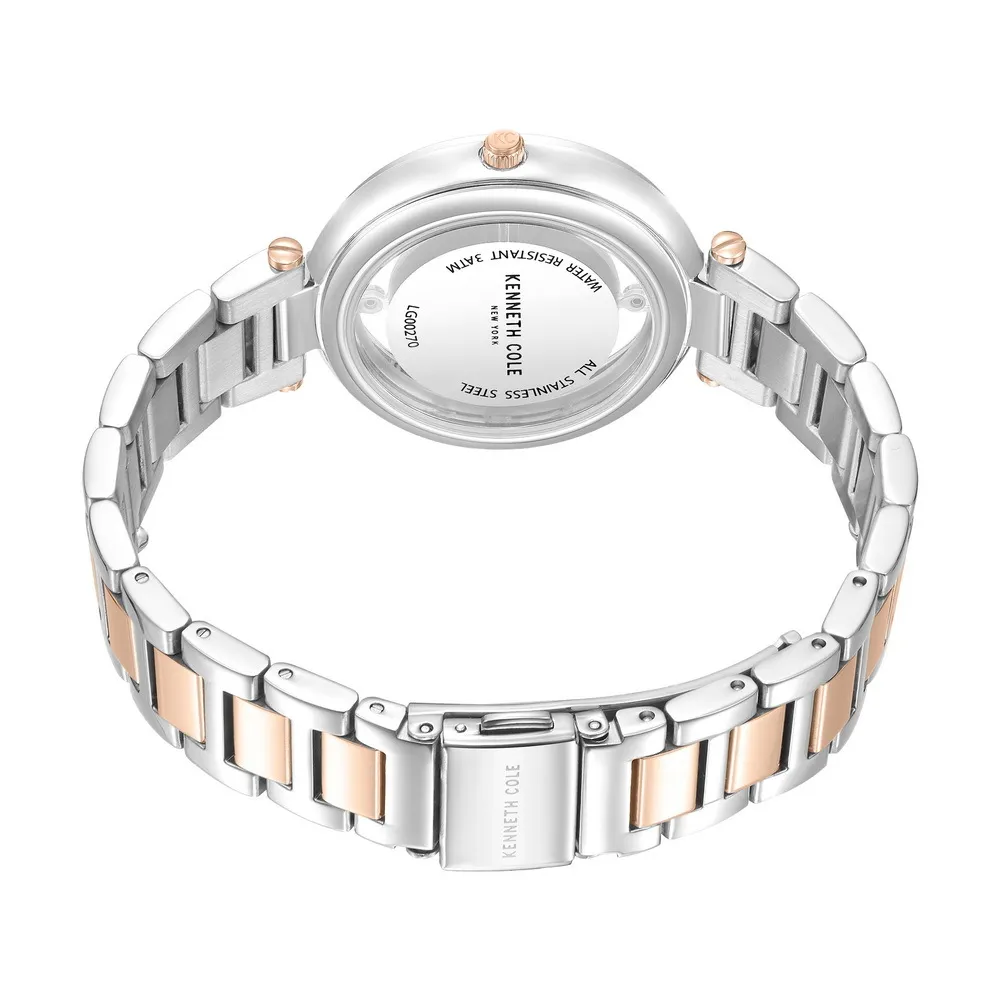 Kenneth Cole Women's Transparency Two-Tone Stainless Steel & Crystal Bracelet Watch | Model KCWLG0027001