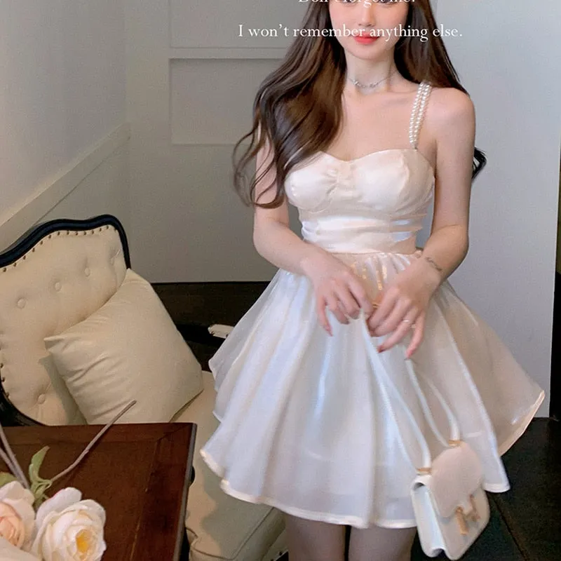 Korean High Waist Trendy Strapless Elegant Dress