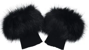 LA CARRIE Women Faux Fur Plush Leg Warmers Short Furry Fuzzy Leg Cuffs Girls Winter Knitted Boot