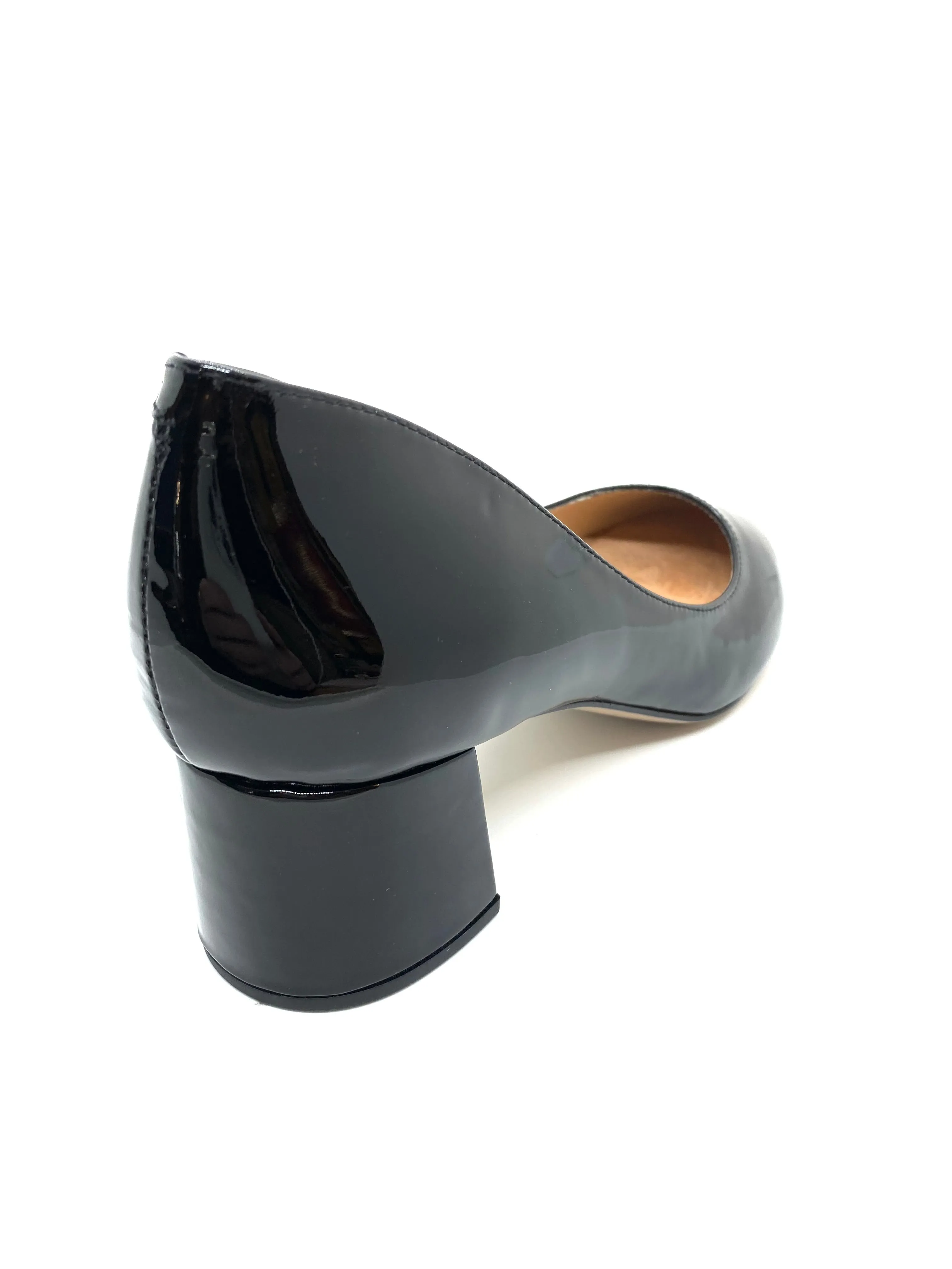 Lasie Patent Leather Mid Heel Court Shoe