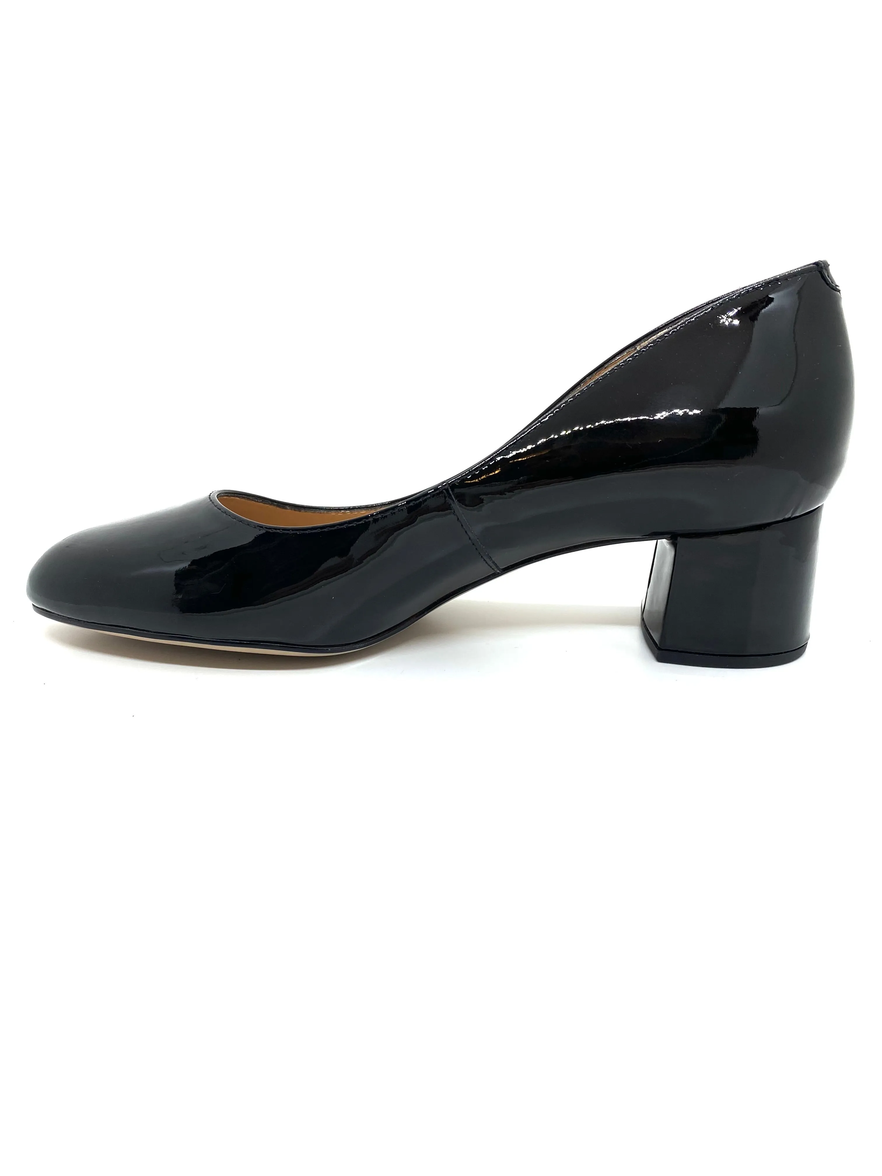Lasie Patent Leather Mid Heel Court Shoe