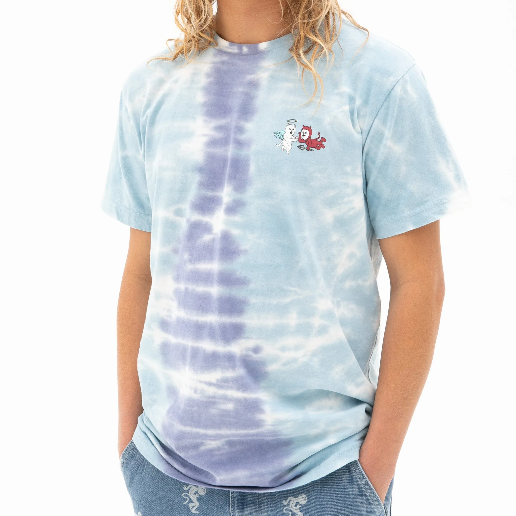 Limbo Tee (Perwinkle/Light Blue Split Dye)