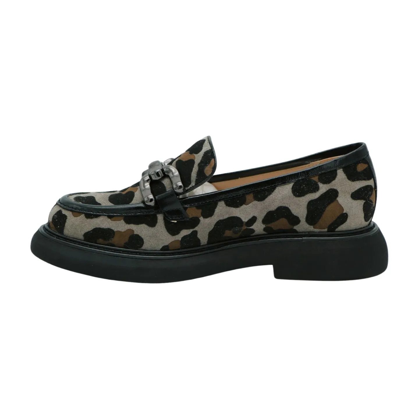 Marian Grey Leopard Print Chunky Loafer