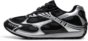 Men's Breathable Running Shoes Anti Slip Fitness Casual Sports Basketball Tennis Fashionable Cross Training Shoes Silver