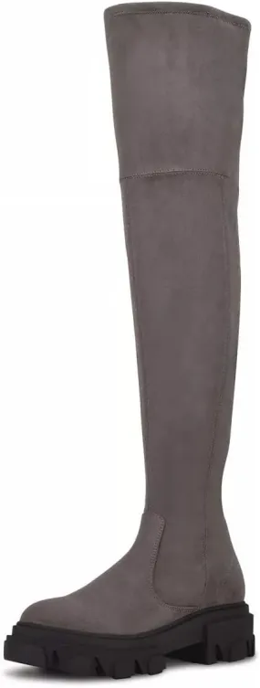 Nine West Women's Cellie Faux Suede Tall Over The Knee Boot