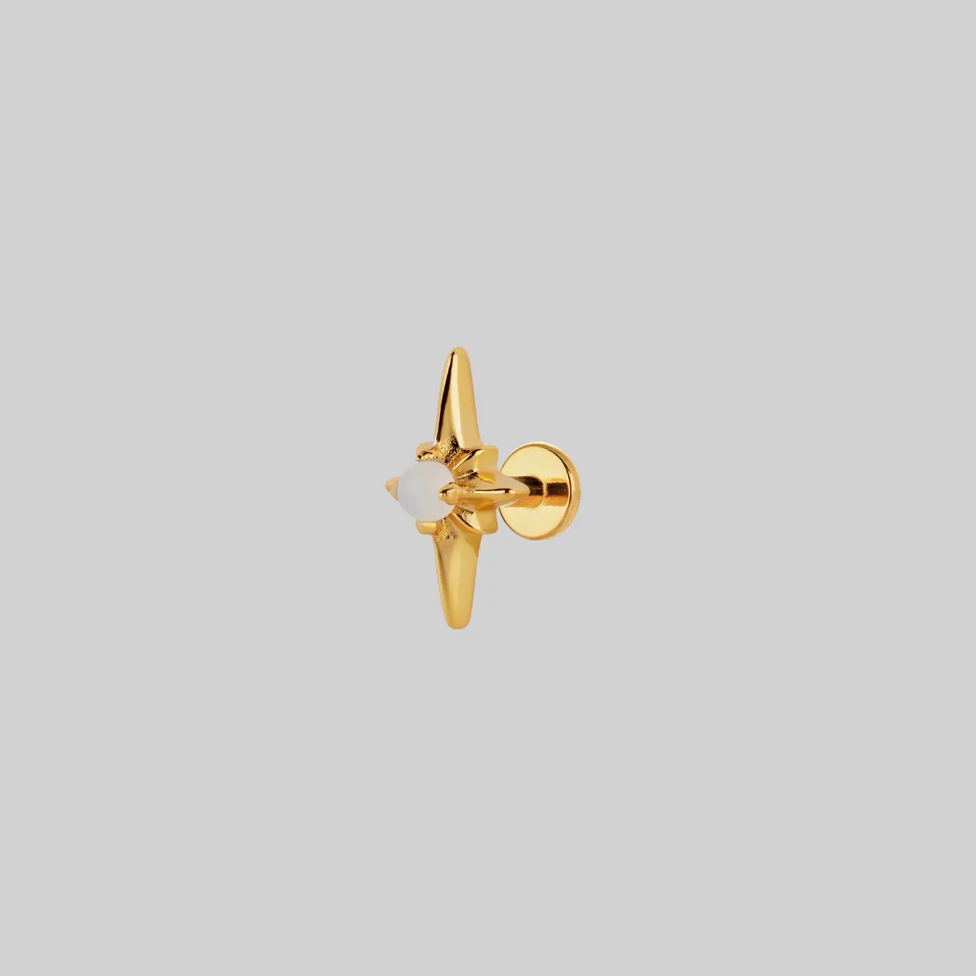 NOVA. Star Flare Opalite Stud Earring - Gold