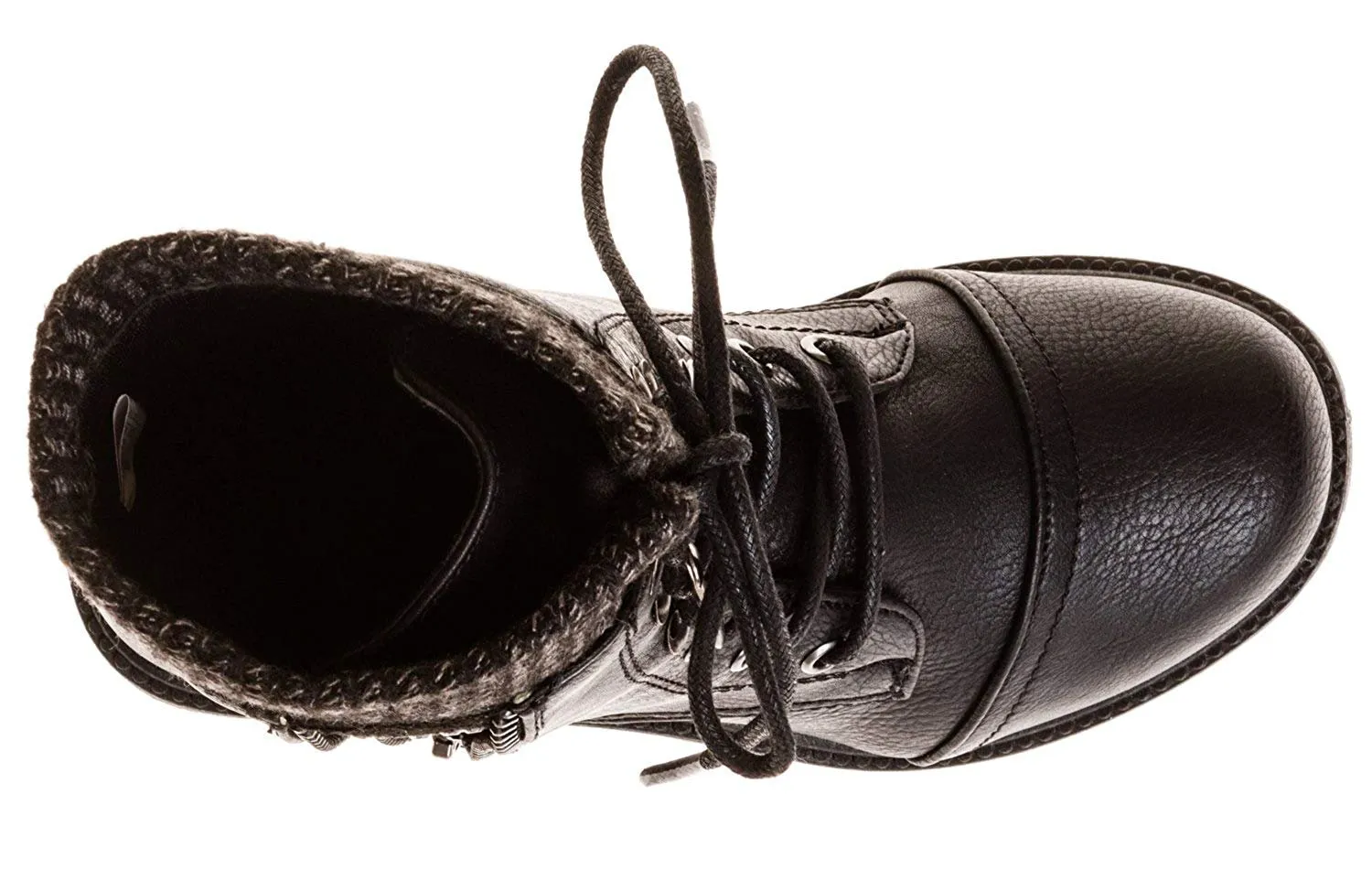 Sara Z Girls Combat Boot With Sweater Cuff (See More Sizes)