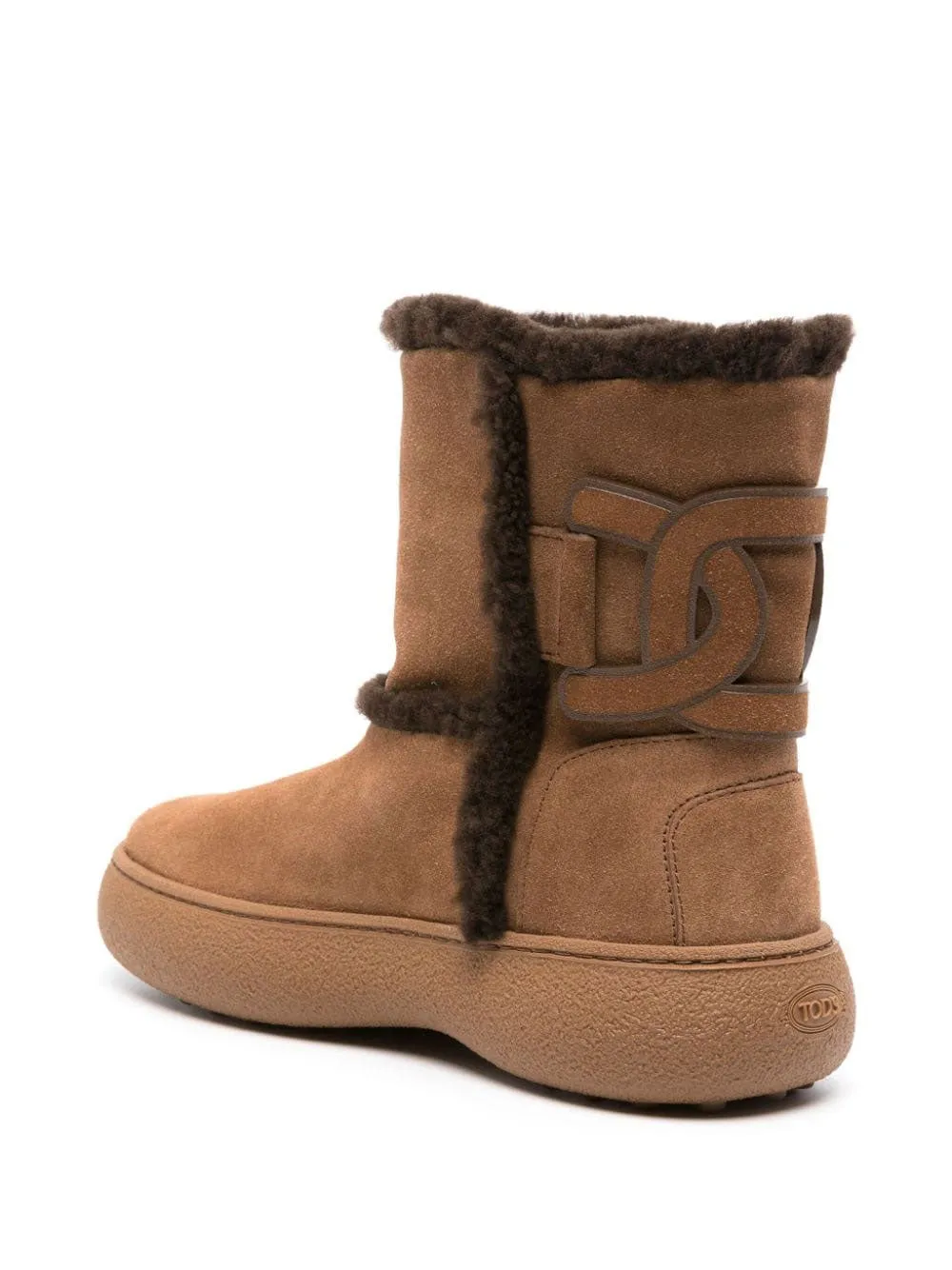 Shearling suede ankle boots
