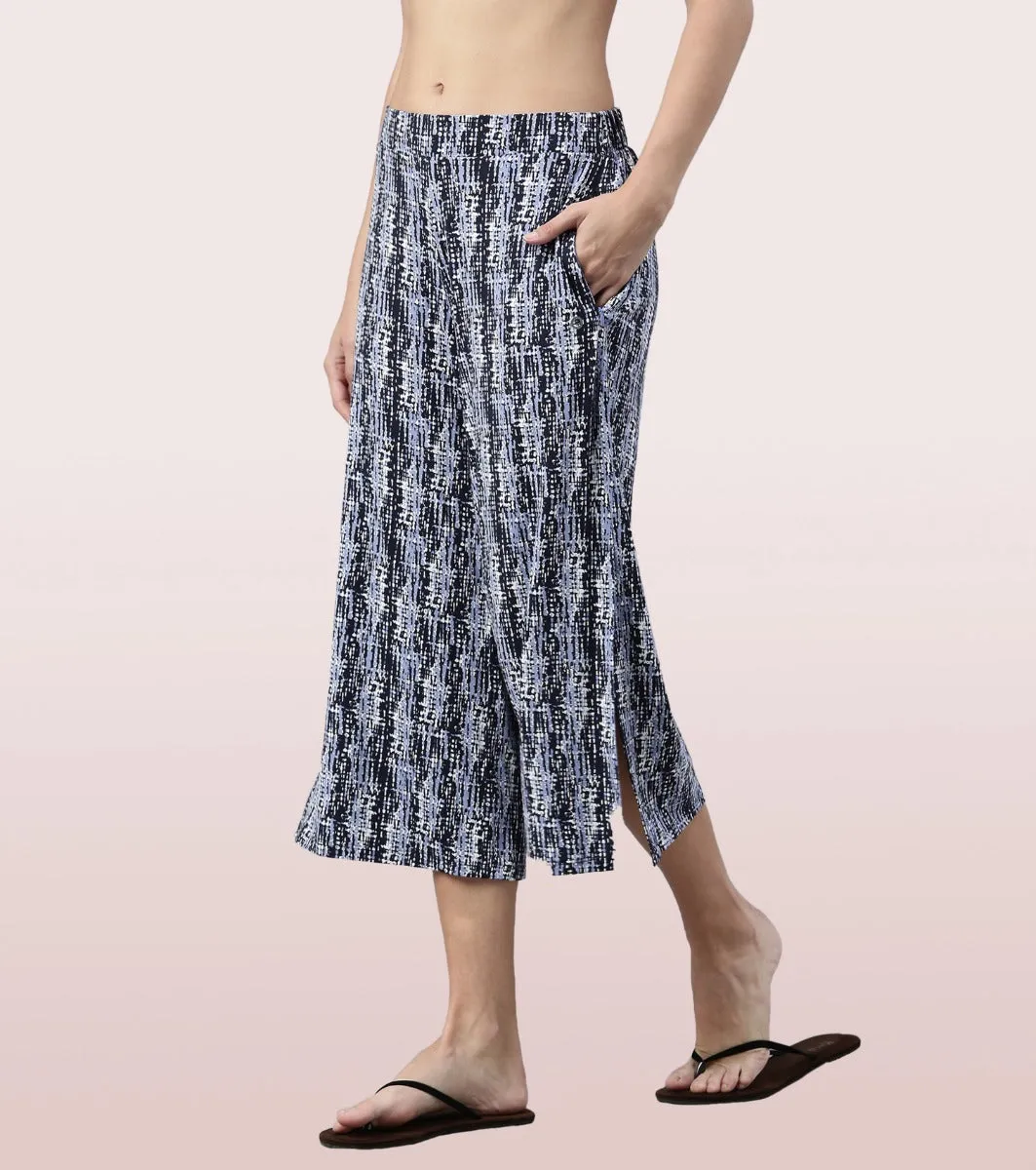 Shop In Culotte | Crop Length Culotte With Smart Side Slits