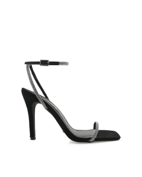 STARLETTE - DIAMANTE-BLACK SUEDE