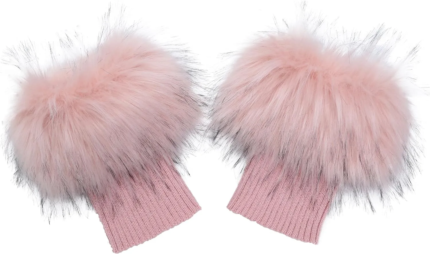 sy soul young Women Faux Fur Leg Warmers Short Furry Fuzzy Boot Cuffs Toppers Girls Winter Knitted foot cuff