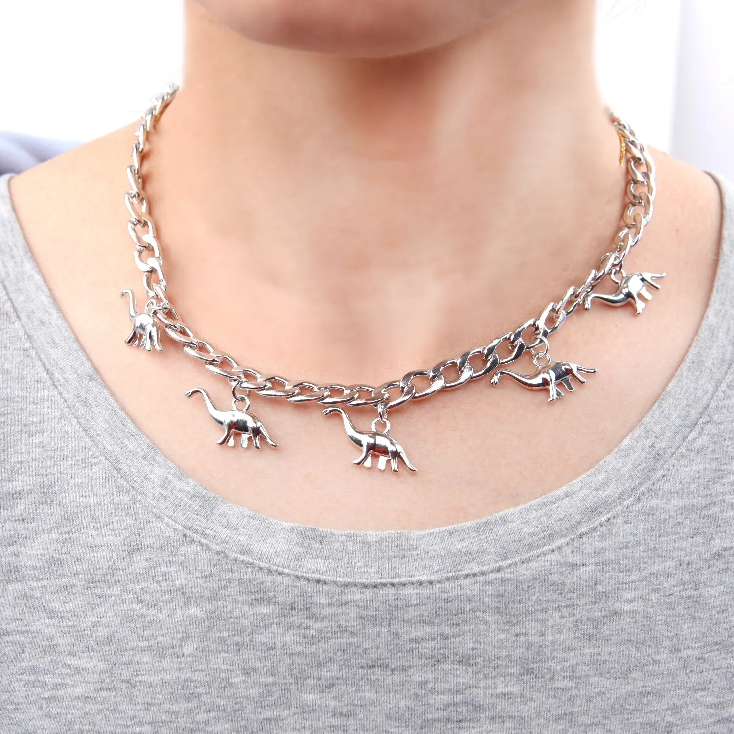 Unique Full Dinosaur Necklace