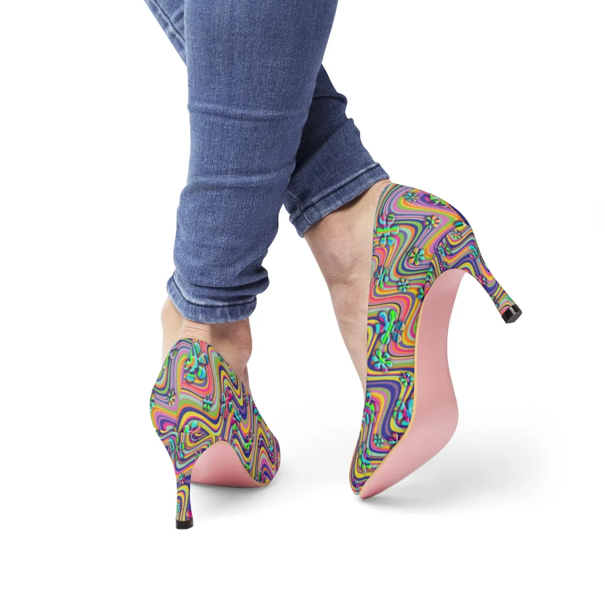 Wavy Daisy Women's High Heels
