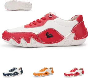 Women Barefoot Shoes: Elegance and Health Combined Ultra-Light Soft Outdoor Non-Slip Waterproof Walking Beck Shoes for Women for Commuting, Biking and Driving(Red,US 8.5)