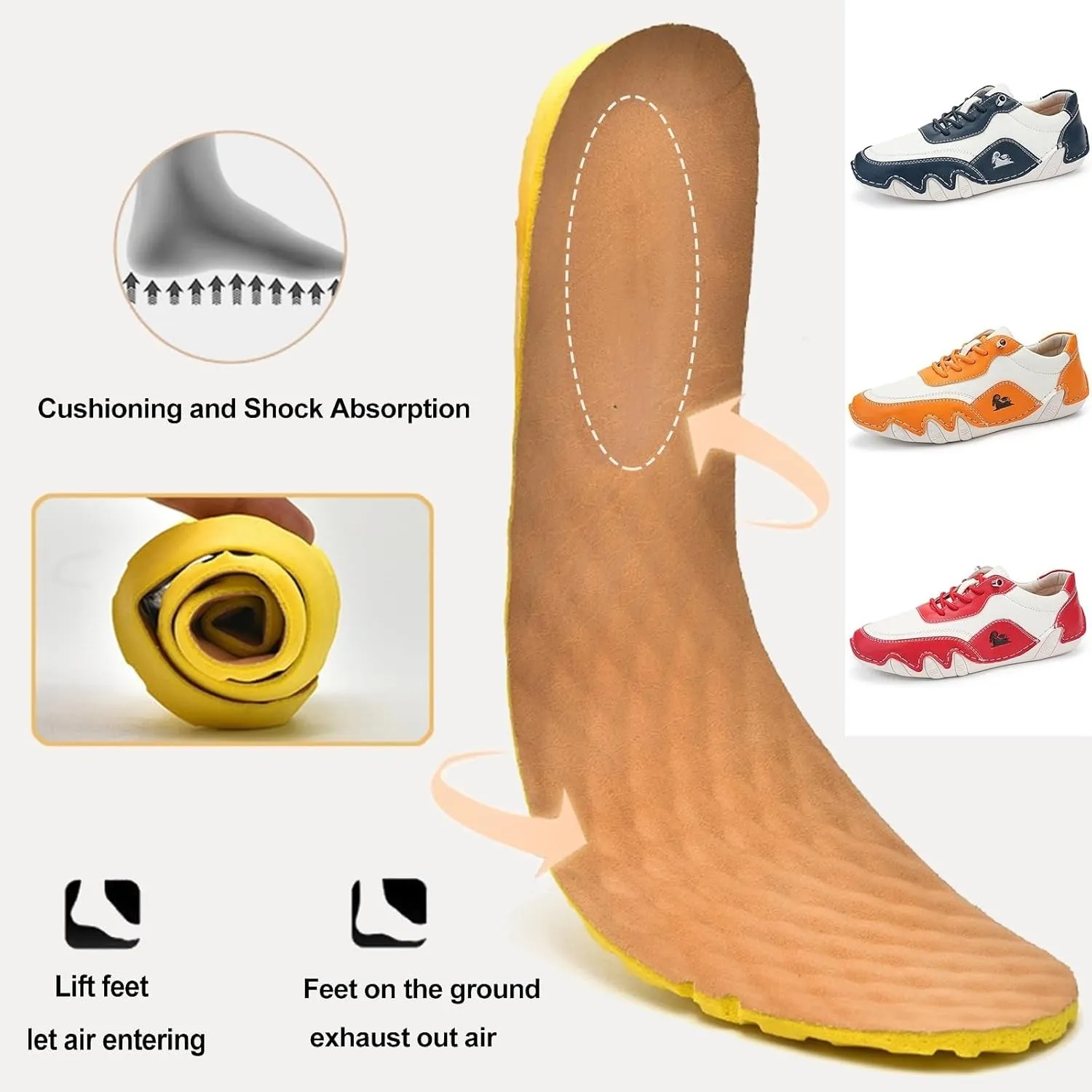 Women Barefoot Shoes: Elegance and Health Combined Ultra-Light Soft Outdoor Non-Slip Waterproof Walking Beck Shoes for Women for Commuting, Biking and Driving(Red,US 8.5)