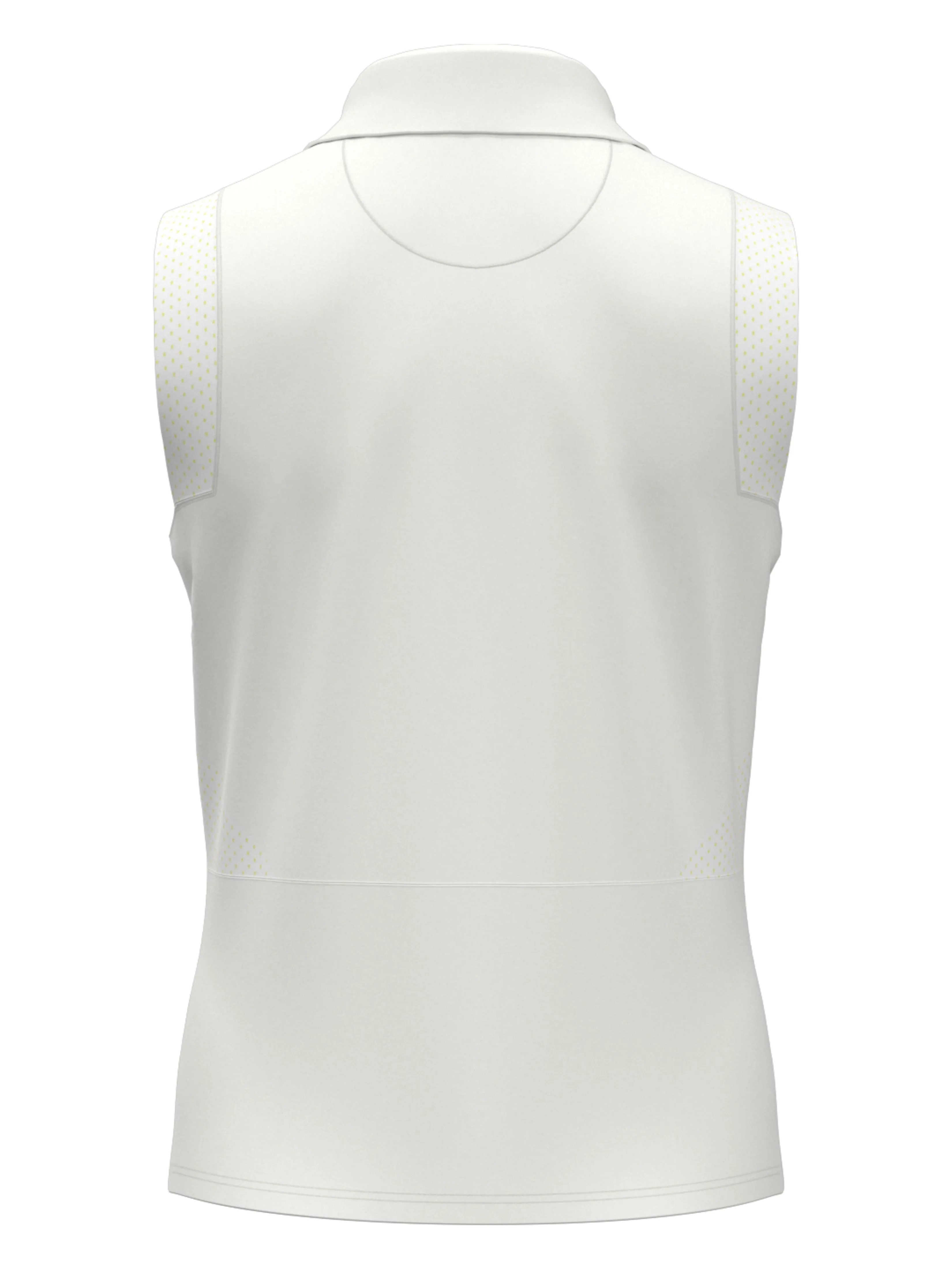 Women's 1/4 Zip Mesh Block Sleeveless Golf Polo Shirt