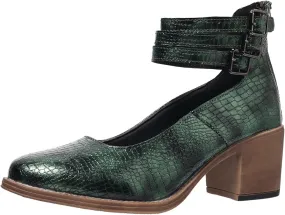 Womens Ankle Strap Chunky Heel Booties Ankle Strap Goth Buckle Back Zipper Pumps Dress Sandals Closed Toe Mary Janes Pumps