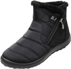Womens Snow Boots Black Sporty Slip Ons for Ladies Boots Snow Boots for Women Winter Boot with Comfort Shoes for Snow for Women Womens Tennis Shoes Mens Winter Booties
