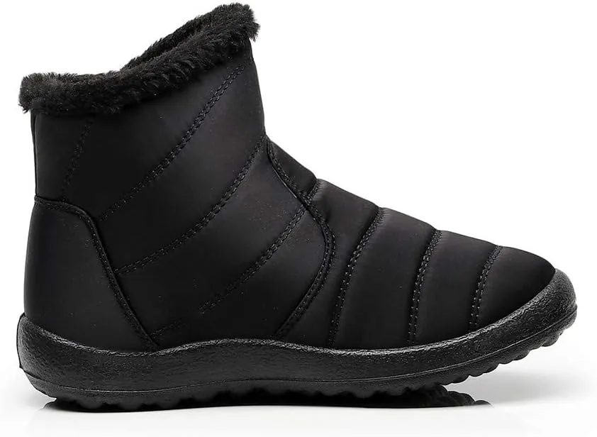 Womens Snow Boots Black Sporty Slip Ons for Ladies Boots Snow Boots for Women Winter Boot with Comfort Shoes for Snow for Women Womens Tennis Shoes Mens Winter Booties