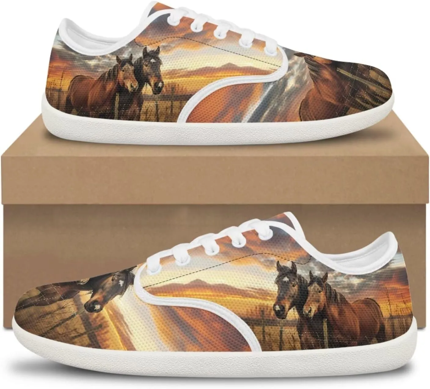 Women's Work Shoes Casual Skate Shoes Lace-Up Running Sneakers Basketball Driving Walking Shoes
