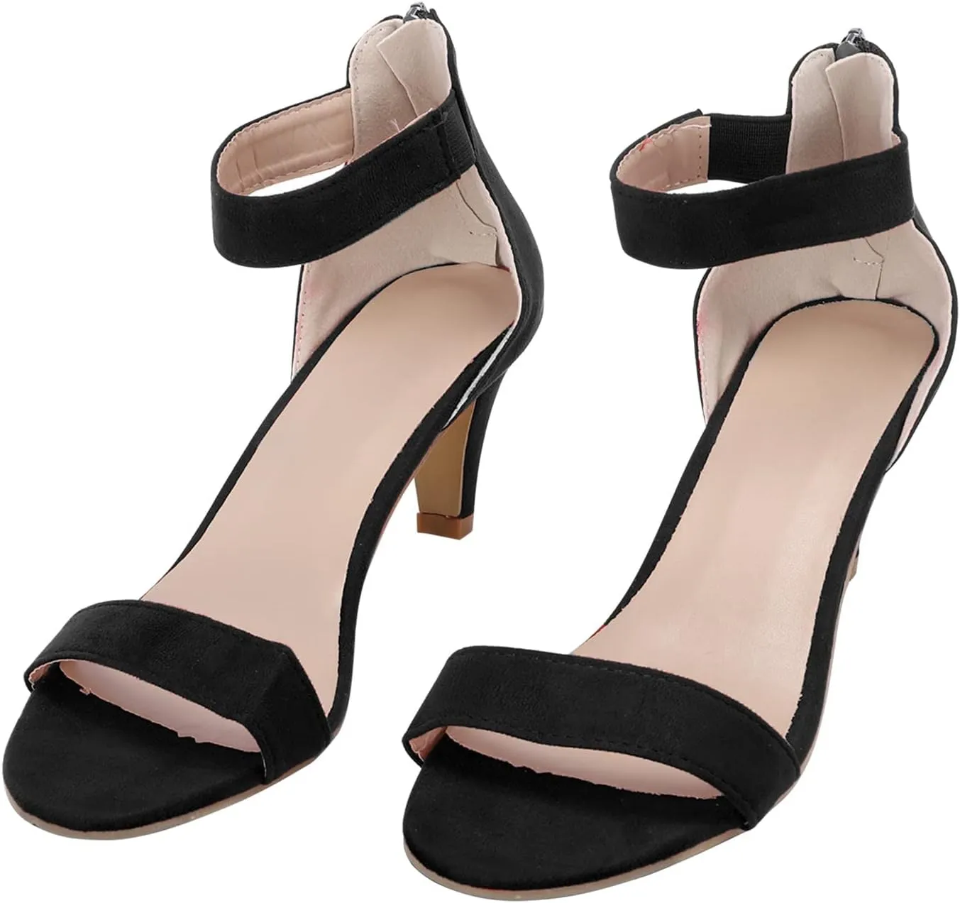Yanzhenglip Sandals Women, Women'S Leopard Sandals High Heels, Fashion Pointy Sandals Stiletto Comfortable Mid-Heel Dress Sandals Classic Open-Toe Sandals