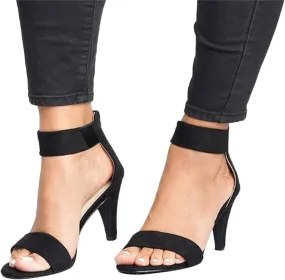 Yanzhenglip Sandals Women, Women'S Leopard Sandals High Heels, Fashion Pointy Sandals Stiletto Comfortable Mid-Heel Dress Sandals Classic Open-Toe Sandals