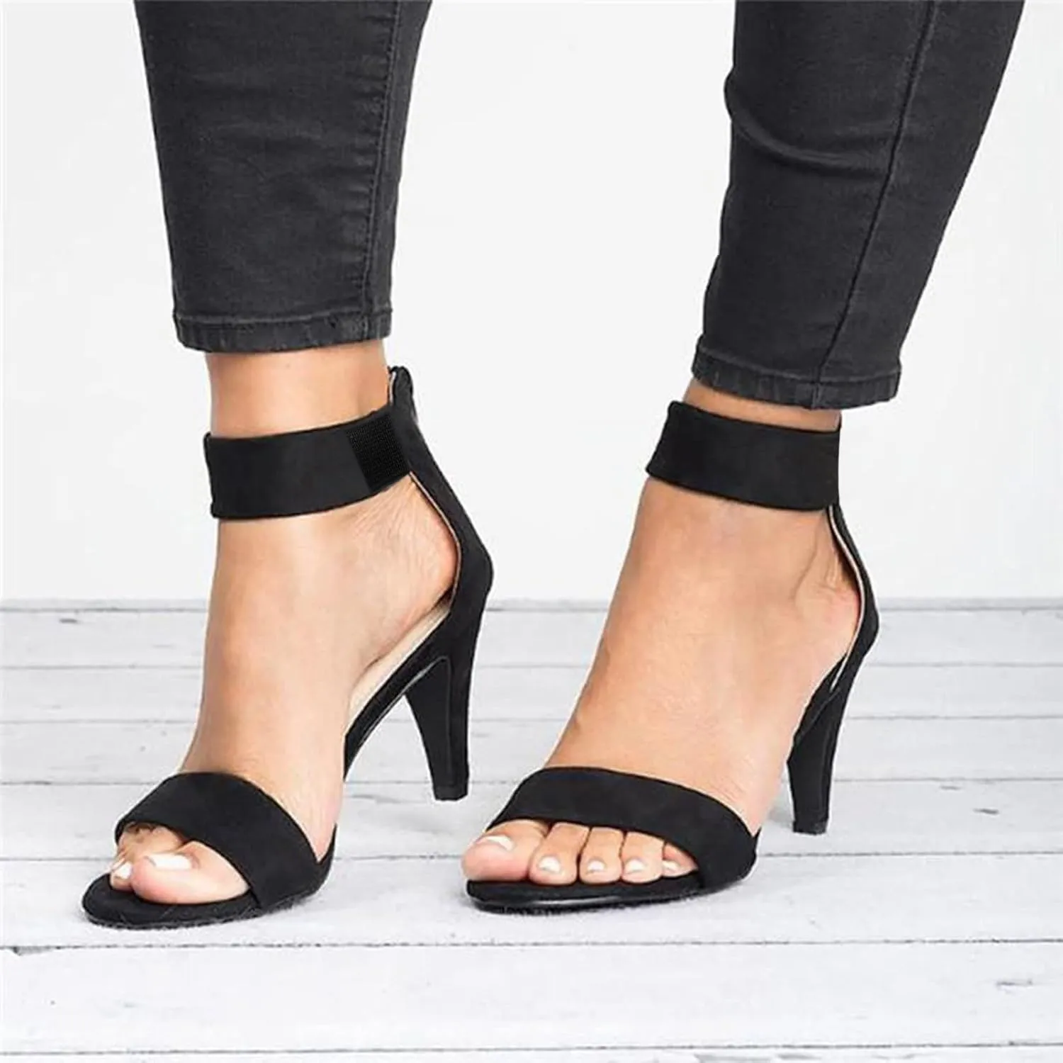 Yanzhenglip Sandals Women, Women'S Leopard Sandals High Heels, Fashion Pointy Sandals Stiletto Comfortable Mid-Heel Dress Sandals Classic Open-Toe Sandals